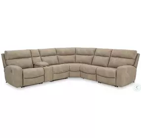 Next-Gen DuraPella Sand 6 Piece Performance Fabric Power Reclining Sectional