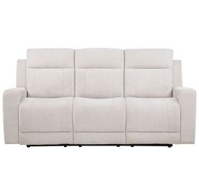 Kennett Ivory 81" Power Reclining Sofa with USB Charging