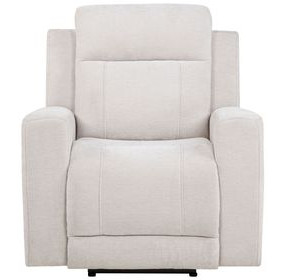 Kennett Ivory Power Recliner with USB Charging