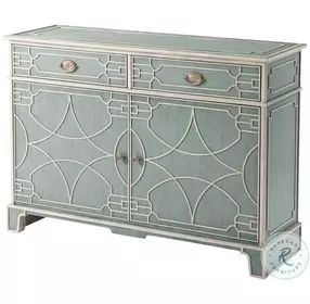 Morning Room Gray And Beige 2 Drawer Side Cabinet