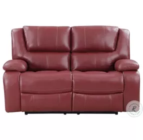 Camila Red Reclining 64" Loveseat