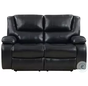 Camila Black Reclining 62" Loveseat