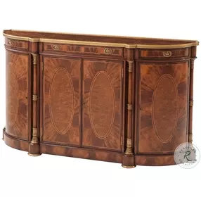 Essential Chester on Indian Mahogany wood In the Empire Style 4 Doors Sideboard