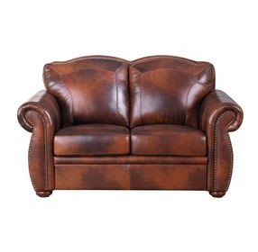 Arizona Marco Leather 66" Loveseat with Nailhead Trim