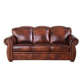 Arizona Marco Leather 89" Sofa with Nailhead Trim