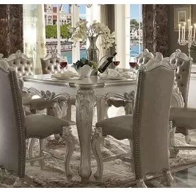 Versailles Bone White 55" Square Counter Height Table