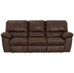 Stetson Walnut 91" Lay Flat Power Reclining Sofa with USB Charging
