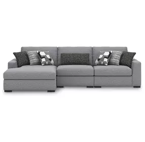 Bealton Salt and Pepper 3 Piece Sectional with LAF Chaise