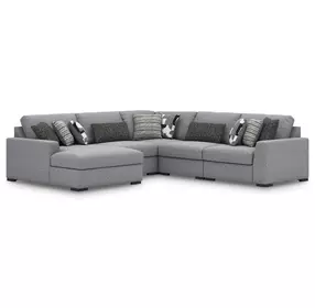 Bealton Salt and Pepper 5 Piece Sectional with LAF Chaise