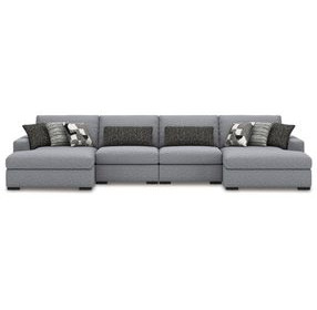 Bealton Salt and Pepper 4 Piece Sectional with Double Chaise