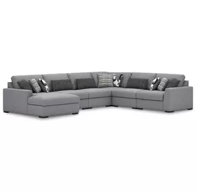 Bealton Salt and Pepper 6 Piece Sectional with LAF Chaise