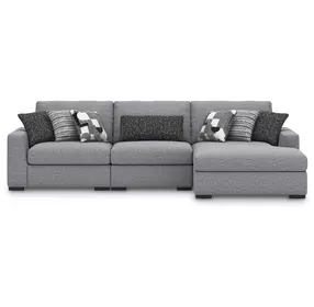 Bealton Salt and Pepper 3 Piece Sectional with RAF Chaise