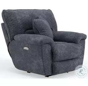 Paxon Smoke Lay Flat Power Recliner with Power Adjustable Headrest