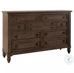 Heritage Rustic Haven Dusty Taupe 9 Drawer Dresser