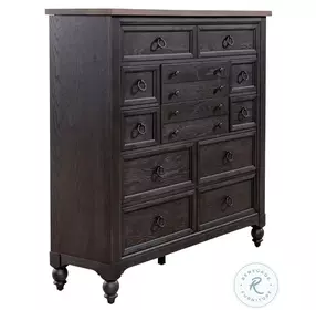 Americana Farmhouse Black 12 Drawer Chesser
