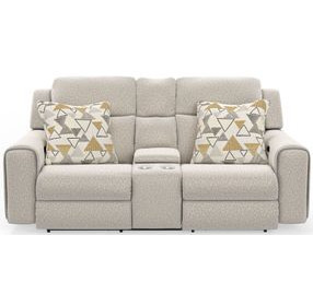 Micah Oatmeal Deep Seat Power Reclining Loveseat