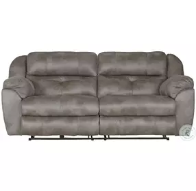 Ferrington Steel Lay Flat Power Reclining 90" Sofa With Power Headrest