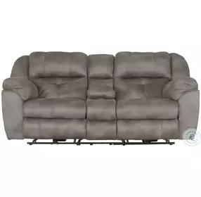 Ferrington Steel Lay Flat Power Reclining 89" Loveseat With Power Headrest And Lumbar