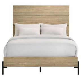 Newhall Vintage Oak Melamine Full Panel Bed