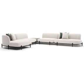 Madera Oatmeal 4 Piece Modular Large L Sectional with Pillows