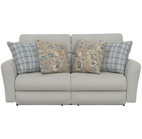Chappy Linen 83" Power Lay Flat Reclining Sofa