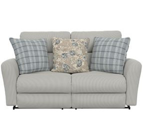 Chappy Linen Power Lay Flat Reclining Loveseat