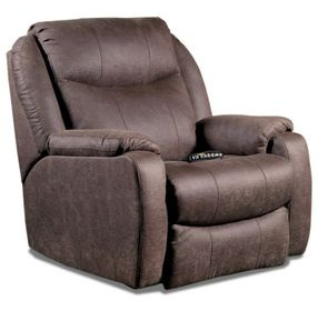 Hercules Bombshell Mocha Power Recliner with Heat and Massage