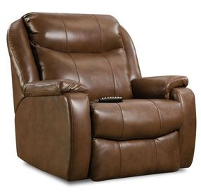 Hercules Amber Leather SoCozi Massage Big Man's Power Headrest Recliner