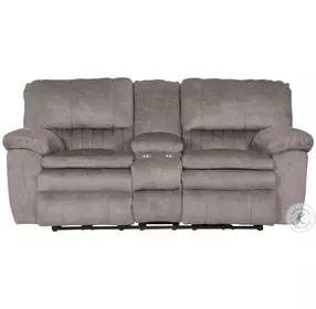 Reyes Graphite Lay Flat Power Reclining Console 82" Loveseat