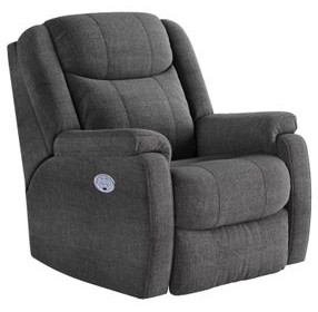 Hercules Bahari Smoke Power Recliner with USB Charging