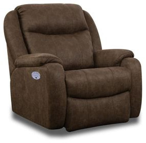 Hercules Bombshell Mocha Power Recliner with USB Charging