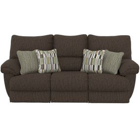 Lenny Chocolate 90" Power Lay Flat Reclining Sofa