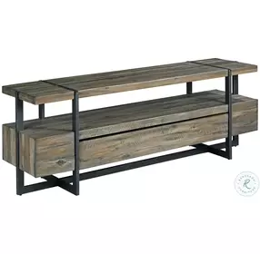 Modern Timber Natural And Dark Pewter Entertainment Console