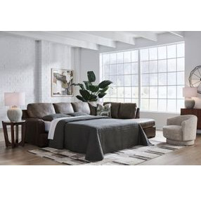 Helson Fossil 85" LAF Queen Sofa Chaise Sleeper