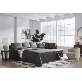 Helson Fossil 85" LAF Queen Sofa Chaise Sleeper