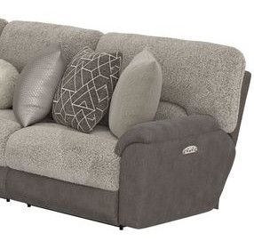 Rendezvous Umber Deep Seat RAF Power Recliner with Power Headrest