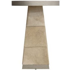 Horizon Brown Round Travertine Top Spot Table