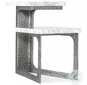 Geneva Silver Two Tiered End Table
