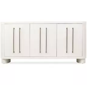 Melange White 3 Door Credenza