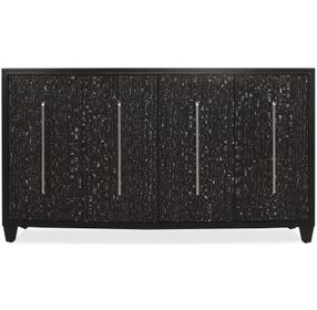 Melange Black 4 Door Credenza