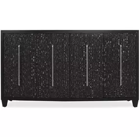 Melange Black 4 Door Credenza