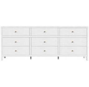 Nora White 9 Drawers Dresser