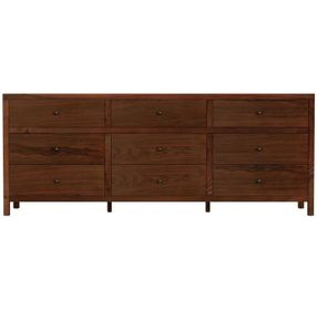 Nora Walnut 9 Drawers Dresser