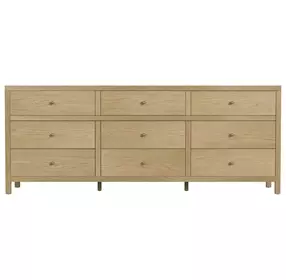 Nora Light Oak 9 Drawer Dresser