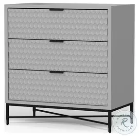 Milo Light Slate Gray 3 Drawer Small Chest