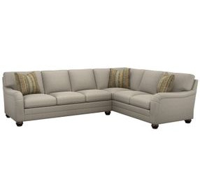Bristol Gray 2 Piece Modular Sectional with Pillows