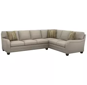 Bristol Gray 2 Piece Modular Sectional with Pillows