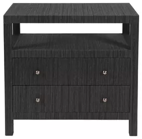 Nora Charcoal 2 Drawer Open Nightstand