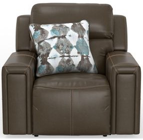 Arezzo Chocolate Zero Gravity Lay Flat Power Recliner with Power Headrest