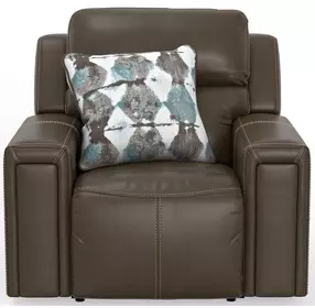 Arezzo Chocolate Zero Gravity Lay Flat Power Recliner with Power Headrest